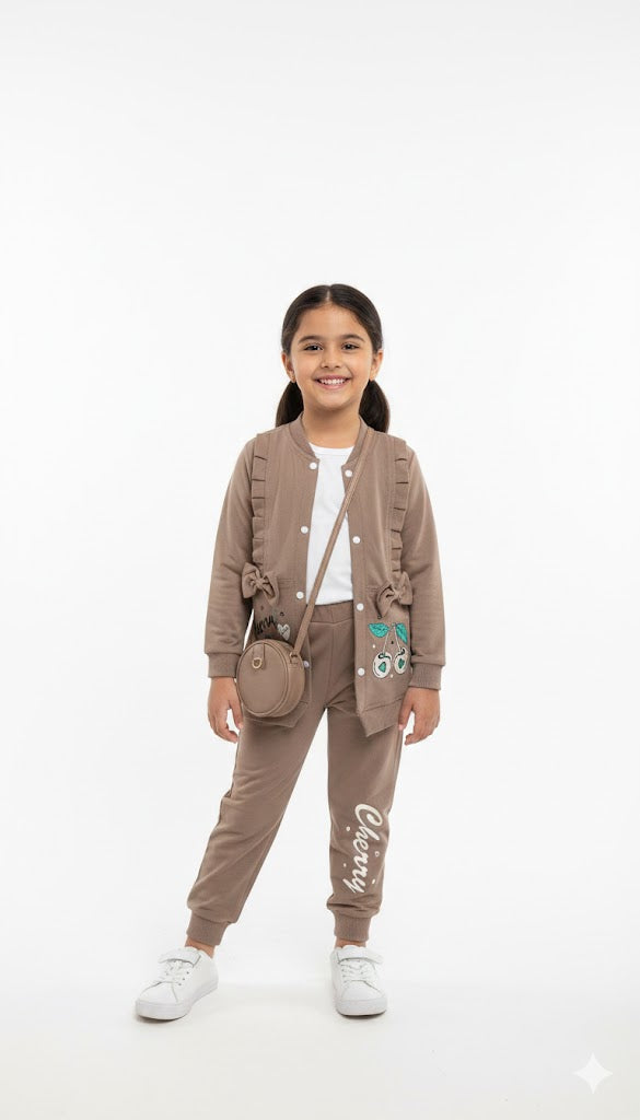 The Mocha Cherry Ruffle Set