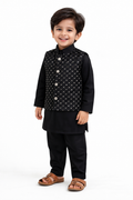 Black star Embroidered suit (3 piece)