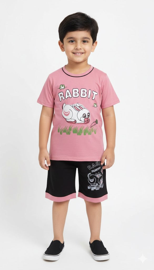 Bunny T-Shirt  with printed shorts