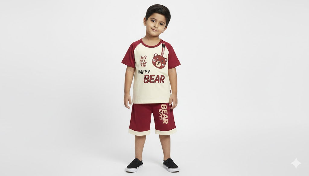 Happy Bear" Playtime Two-Piece Summer Set