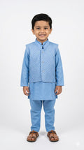 Sky blue Embroidered suit (3 piece)