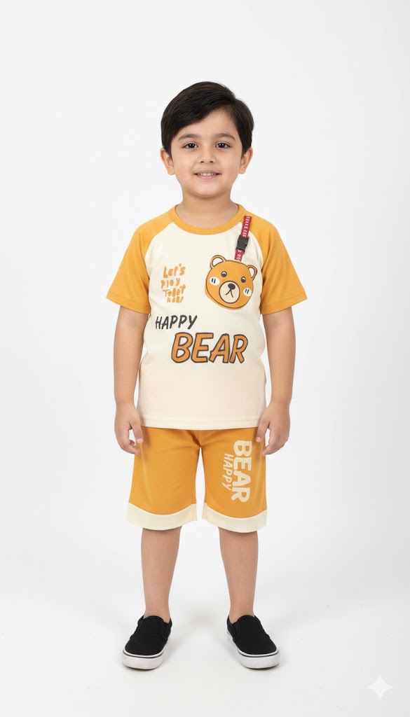 Happy Bear" Playtime Two-Piece Summer Set
